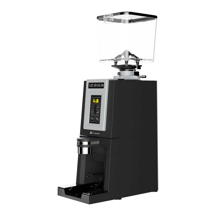 Markibar IZAGA W Schwarz mit montiertem Tamper, Perspektive – Coffee Coaching Club 9