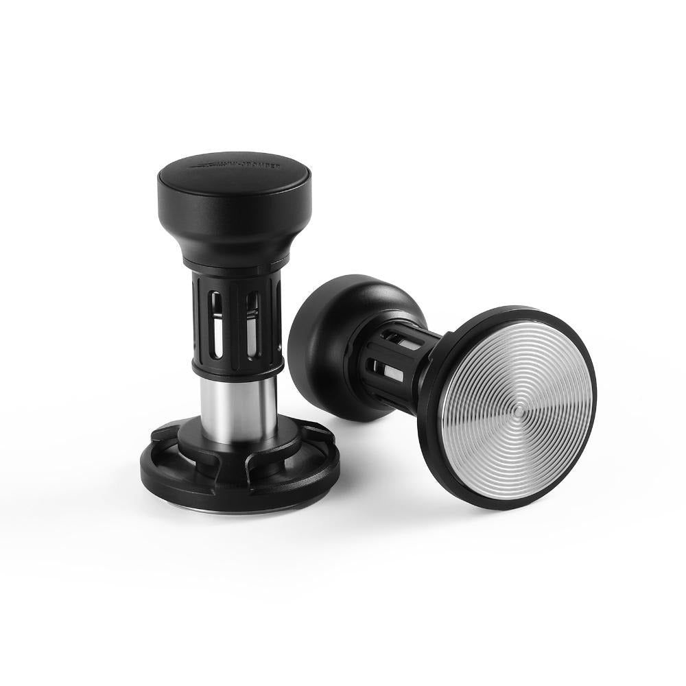 MHW-3BOMBER Yu Series Impact Tamper tamper en noir couché, avec vue sur la base striée à rainures concentriques