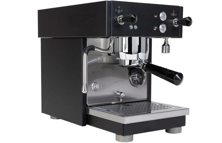 Profitec MOVE 2.0 dual boiler espresso machine in black – angled view