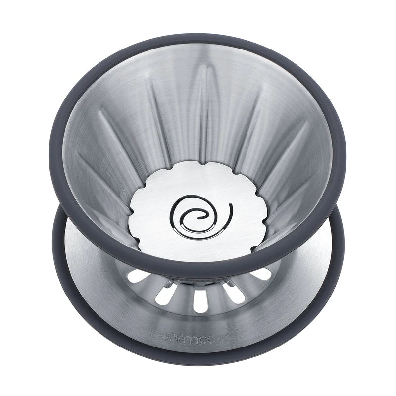 Normcore 2‑in‑1 Pour‑Over Coffee Dripper – grey silver - Coffee Coaching Club