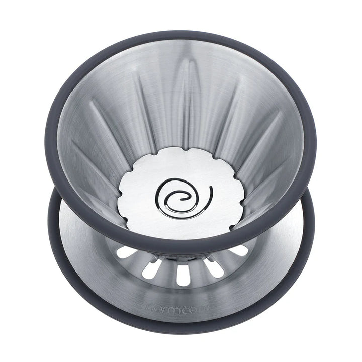 Normcore 2‑in‑1 Pour‑Over Coffee Dripper – grey silver - Coffee Coaching Club