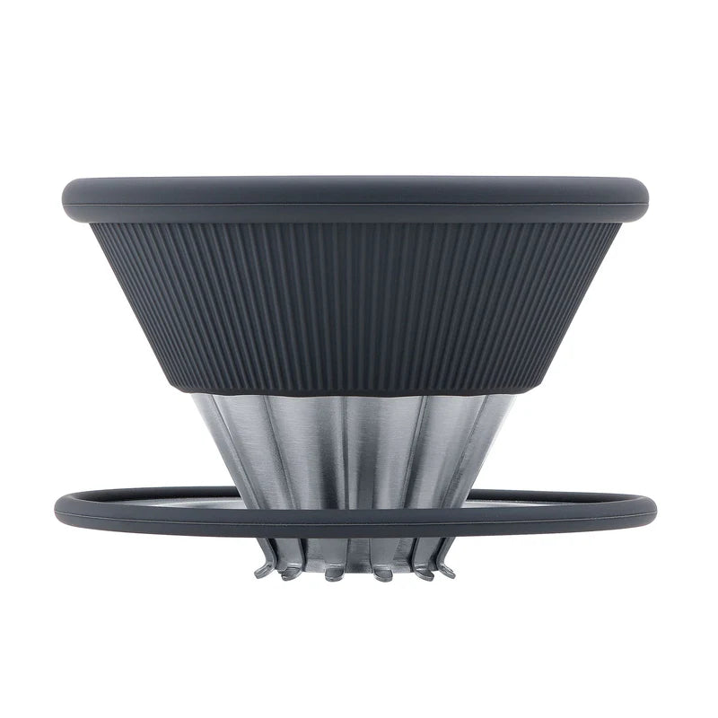 Normcore 2‑in‑1 Pour‑Over Coffee Dripper – grey silver - Coffee Coaching Club 1