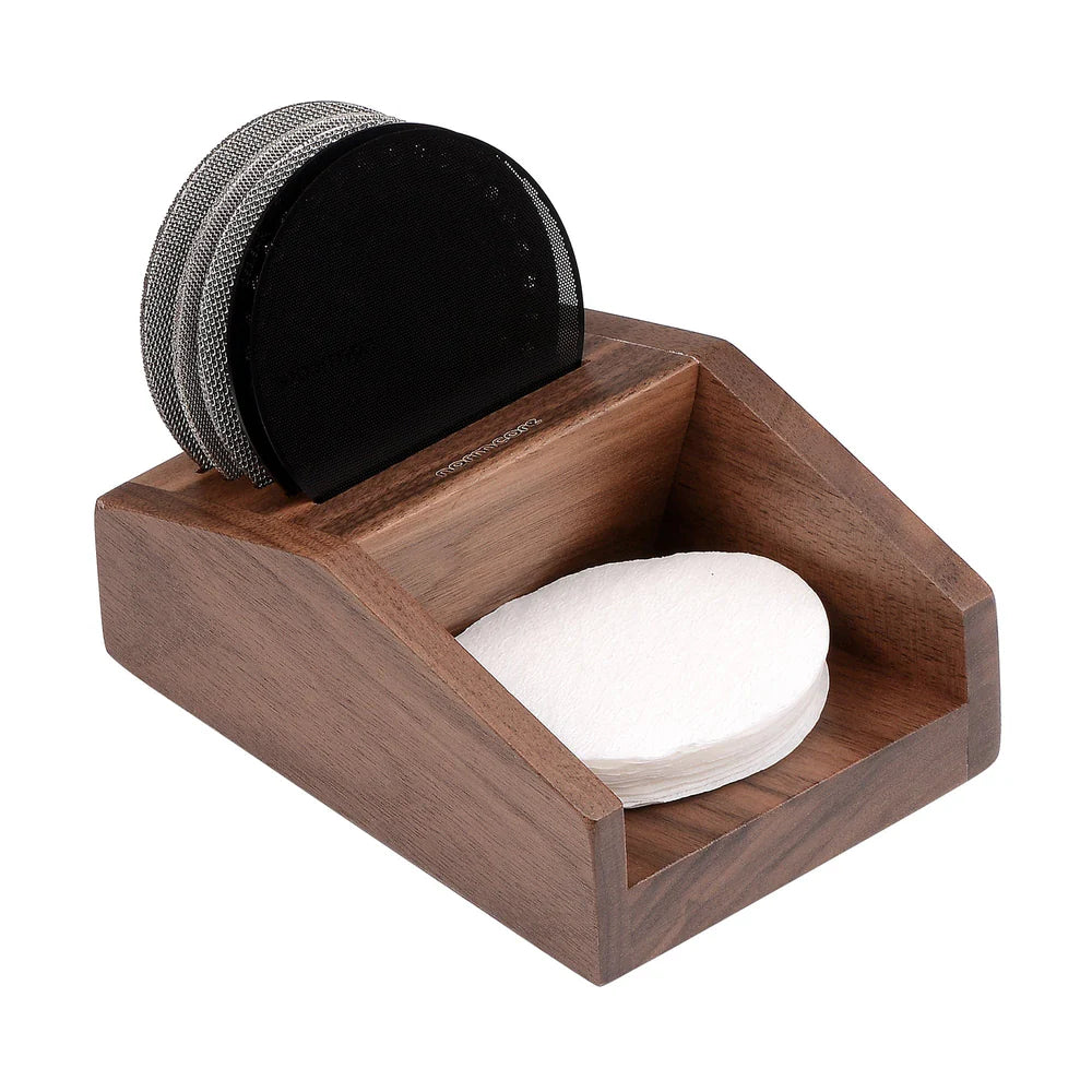 Normcore Espresso Filter Halter für Puck Screens Walnuss – Coffee Coaching Club 1
