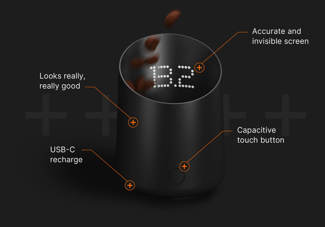 Subminimal Subscale Grafik mit Display, Touch-Taste und USB-C-Anschluss – Coffee Coaching Club 20