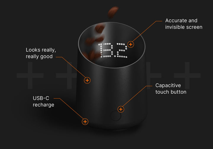 Subminimal Subscale Grafik mit Display, Touch-Taste und USB-C-Anschluss – Coffee Coaching Club 20