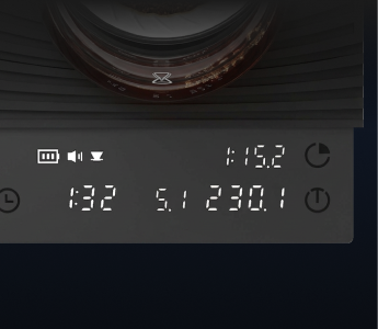 Timemore Black Mirror Basic 3 Display mit Verhältnis, Flussrate und Gewicht – Coffee Coaching Club 14
