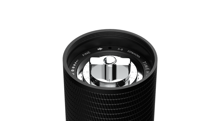 Timemore Chestnut C5 Pro Blick von oben in den Mahlraum mit Mahlwerk – Coffee Coaching Club 10