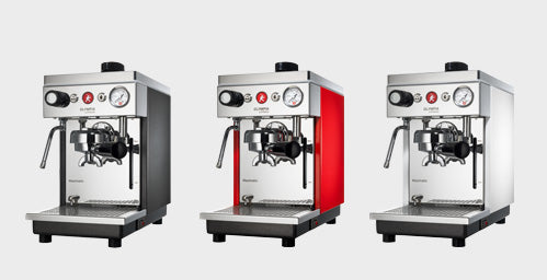 Olympia Express Maximatic Farbvarianten Anthrazit Rot Weiss – Coffee Coaching Club 14