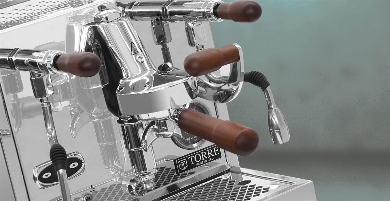 Torre Mariuccia Dual-Boiler mit Holzakzent, PID und Rotationspumpe – Coffee Coaching Club