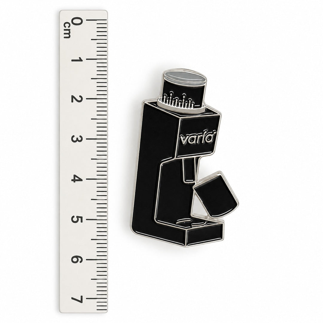 Varia Pin VS3 Nero accanto a un righello in cm – Coffee Coaching Club 4