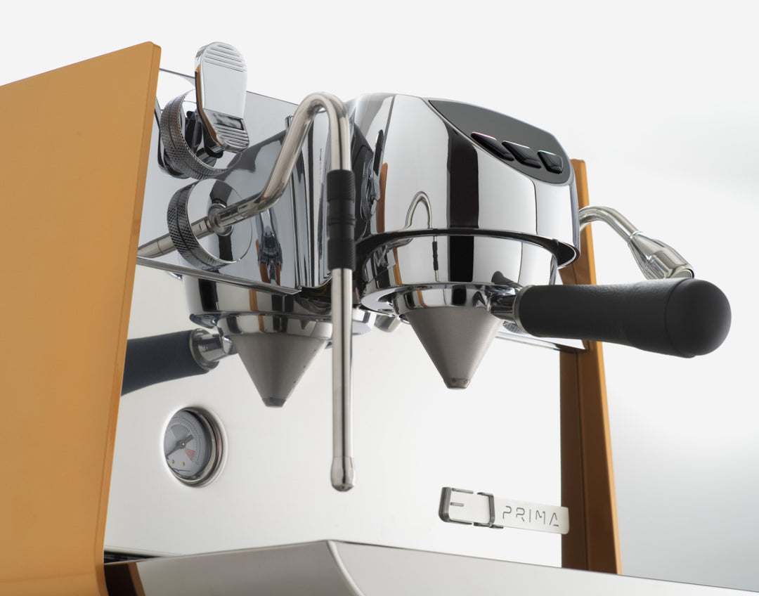 Victoria Arduino E1 Prima EXP Brühgruppe, Dampflanze und Manometer im Detail – Coffee Coaching Club 20