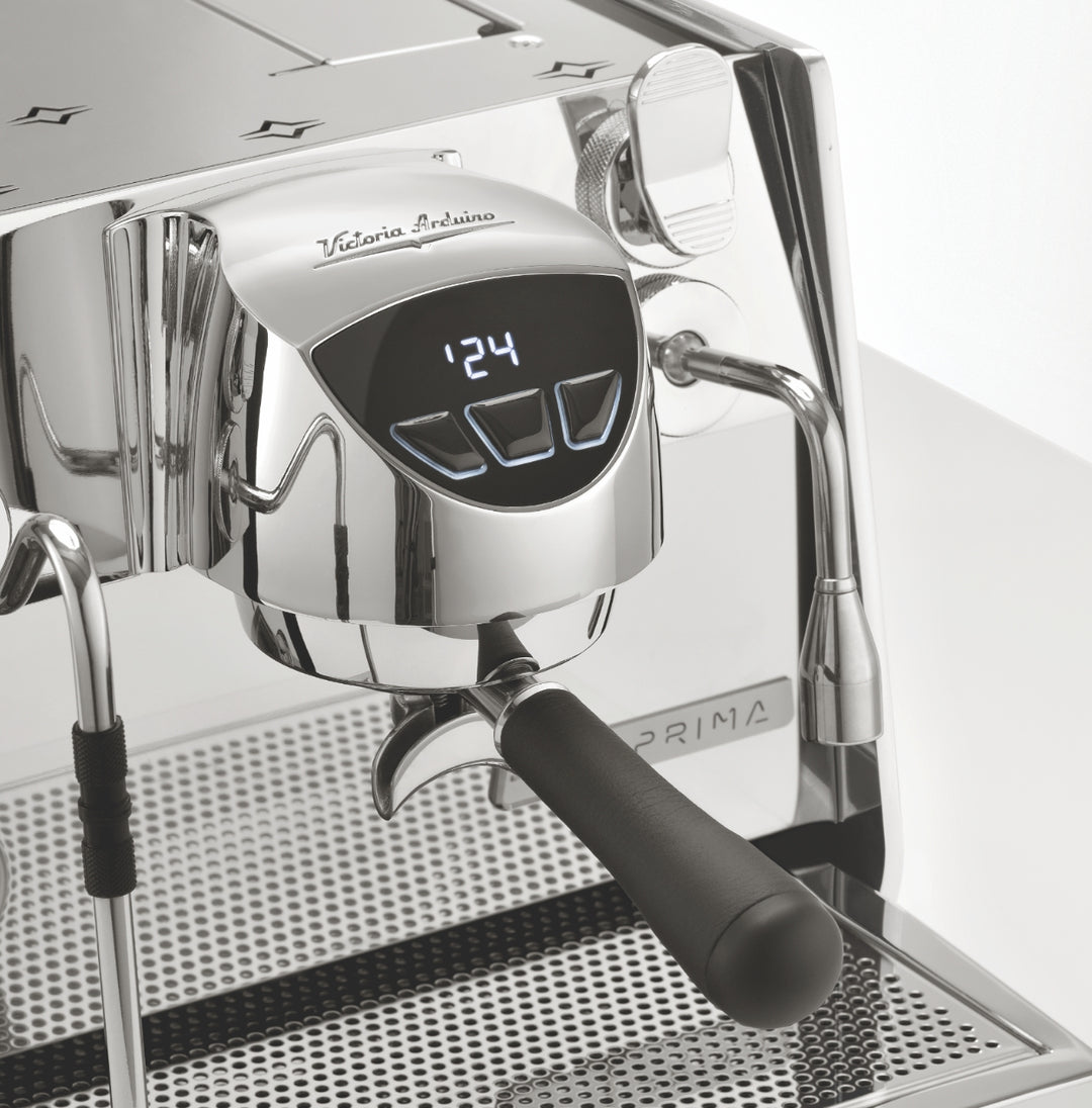 Victoria Arduino E1 Prima EXP Display mit Temperaturanzeige und Siebträger – Coffee Coaching Club 17