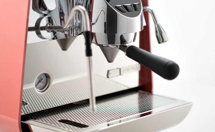 Victoria Arduino E1 Prima EXP Sparkling Coral mit PureBrew-Filter und Siebträger – Coffee Coaching Club 22