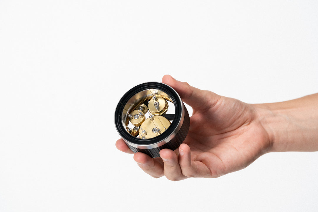 Weber Workshops MoonSpring Alloy Needles im Moonraker, Blick auf das Getriebe – Coffee Coaching Club 8