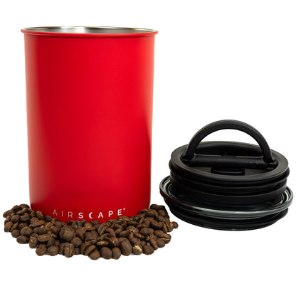 Airscape 500g Rot Edelstahl luftdichter Aufbewahrungsbehälter - Coffee Coaching Club