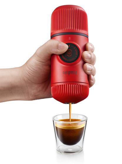 WACACO Nanopresso Tragbare Espressomaschine inkl. S-Etui/Case - Lava Red - Coffee Coaching Club