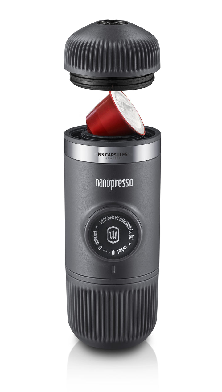 WACACO Nanopresso Tragbare Espressomaschine + NS Adapter - Grau - Coffee Coaching Club