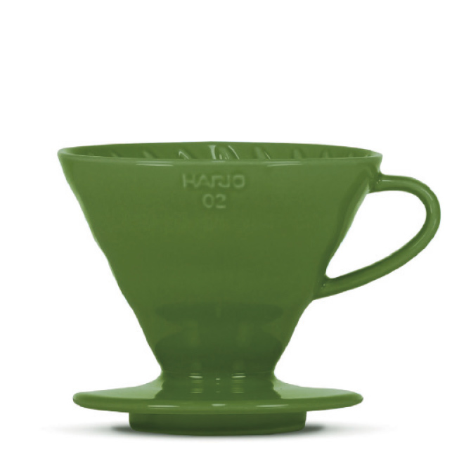 HARIO V60 Filterhalter, Porzellan, dark green, 3-4 Port - Coffee Coaching Club