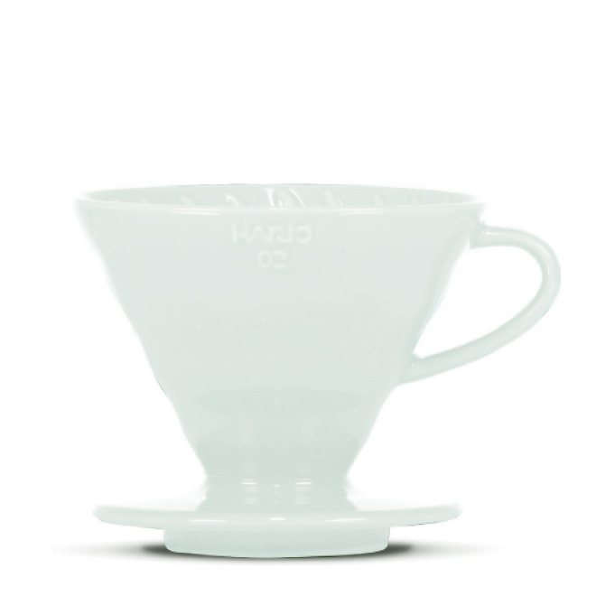 HARIO V60 Filterhalter, Porzellan, light blue, 3-4 Port - Coffee Coaching Club