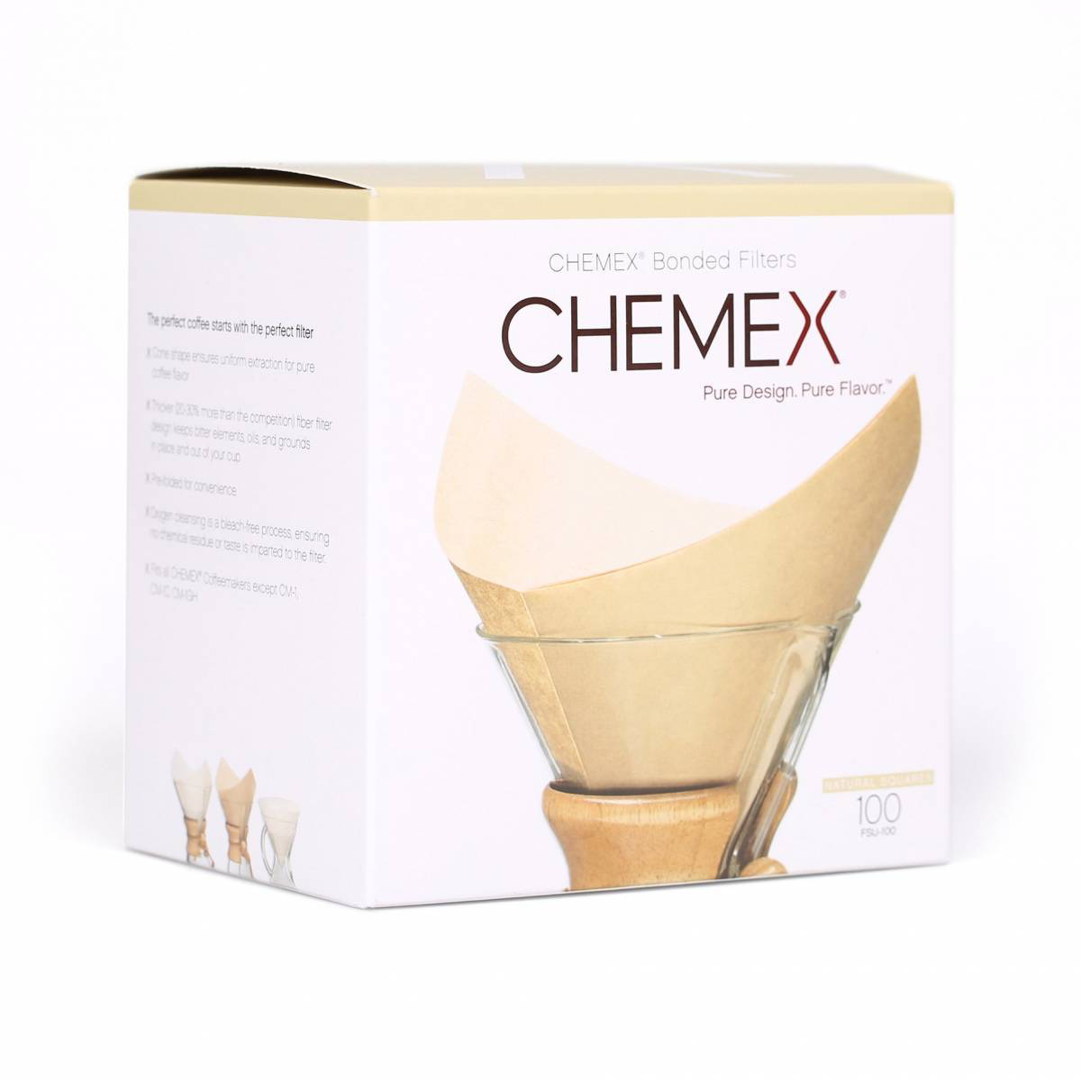 CHEMEX Filterpapier 6-10 Cup (quadratisch) natur - Coffee Coaching Club