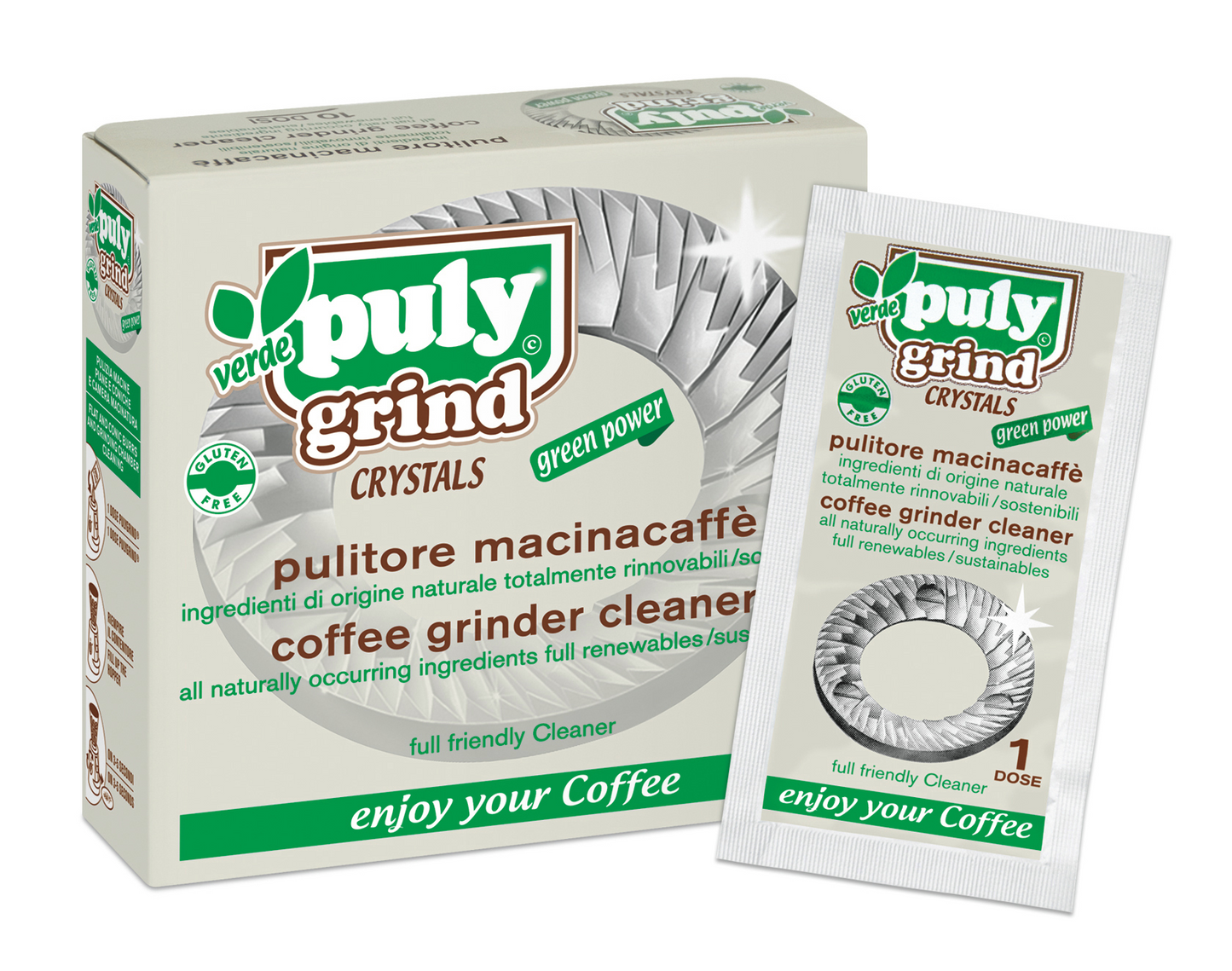 Puly Grind Verde Mühlenreinigungsmittel (10 Einzelportionen) - Coffee Coaching Club
