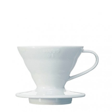 HARIO V60 Filterhalter, Porzellan, weiss, 1-2 Port - Coffee Coaching Club