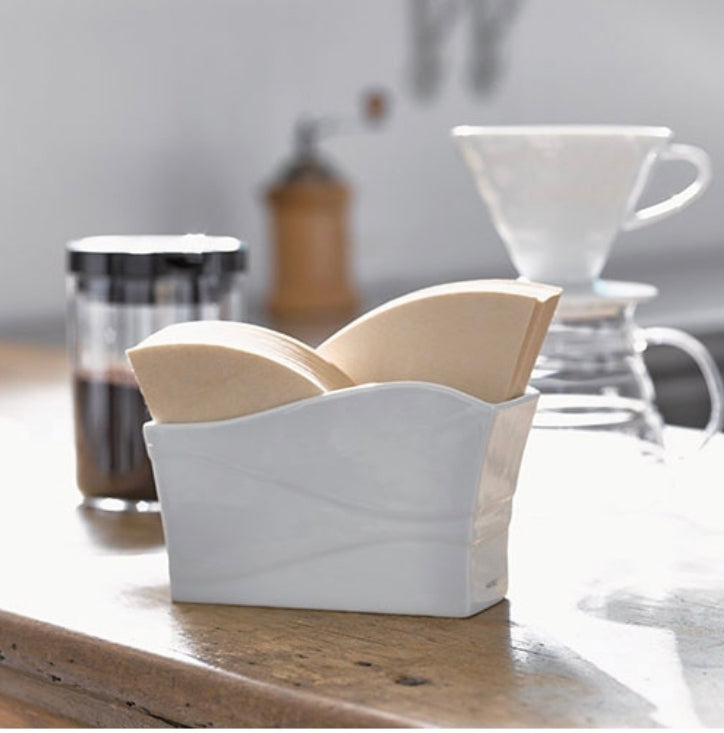 V60 Paper Stand White Ceramic - Coffee Coaching Club