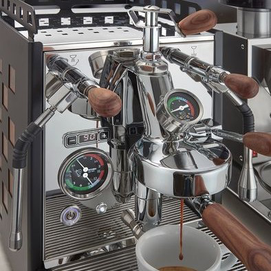 Bezzera ARIA Top PID Flowcontrol, Square, schwarz + Holz - Coffee Coaching Club